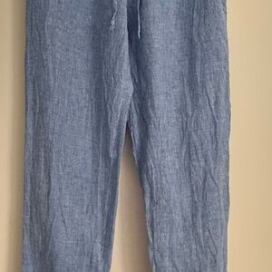Lilly Pulitzer Linen Soft Blue Drawstring Pants